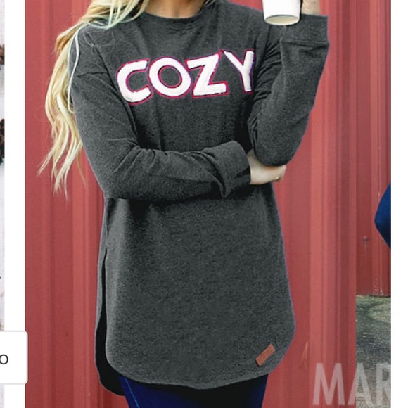 Marleylilly grey COZY hooded sweatshirt - Picture 10 of 10